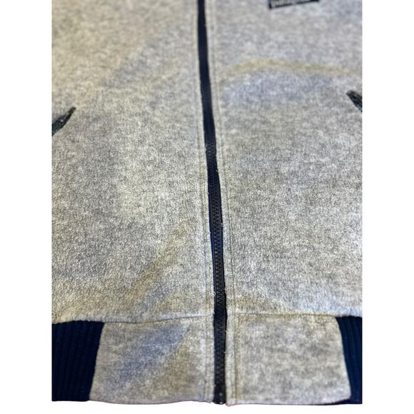 70s 80s Vintage PATAGONIA Gray/Blue Full Zip Stand Collar Jacket Men's Medium - Picture 11 of 11